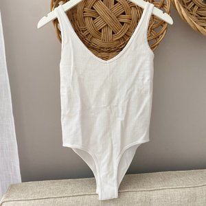 NEW AURA White Body Suit Tank Top